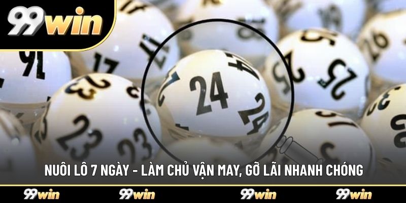 Nuôi Lô 7 Ngày - Làm Chủ Vận May, Gỡ Lãi Nhanh Chóng